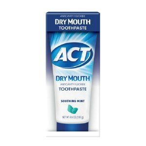 ACT Dry Mouth Anticavity Fluoride Toothpaste - Soothing Mint - 4.6 oz. (Pack of 4)