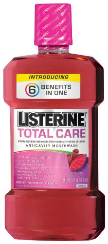 Listerine Total Care Anticavity Mouthwash Cinnamint, 1-Liter (Pack of 3)