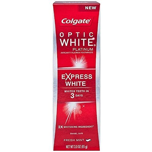 Colgate Optic White Platinum Express White Toothpaste, Fresh Mint 3 oz (Pack of 7)