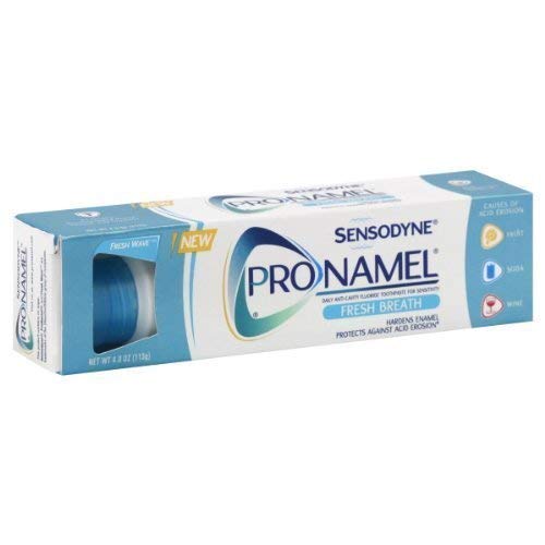 Sensodyne Pronamel Fresh Breath Fluoride Toothpaste, Fresh Wave, 4 Oz (Pack of 4)