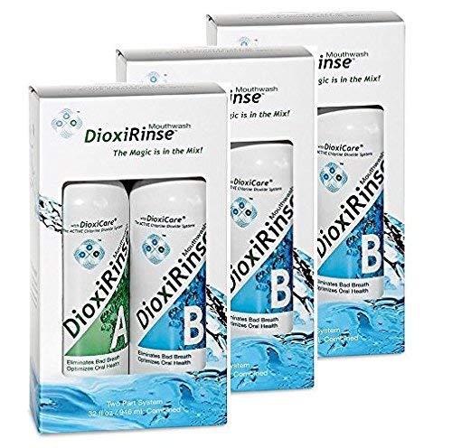 Sensitive Dental Care: DioxiRinse Anti-Microbial Mouthrinse 32 Oz. Tri-Pack, New Boxed Design!