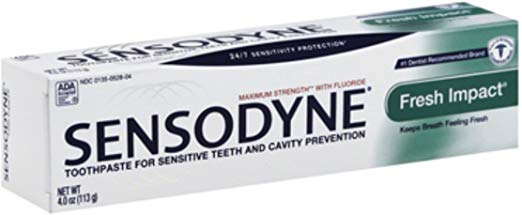 Sensodyne Frsh Impact Size 4z Sensodyne Maximum Strength Fresh Impact With Fluoride Toothpaste