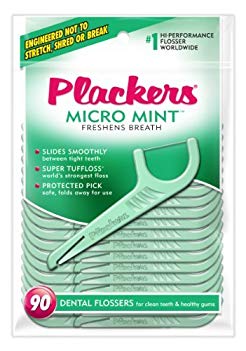 Plackers Micro Mint, 90 Count (Pack of 12)