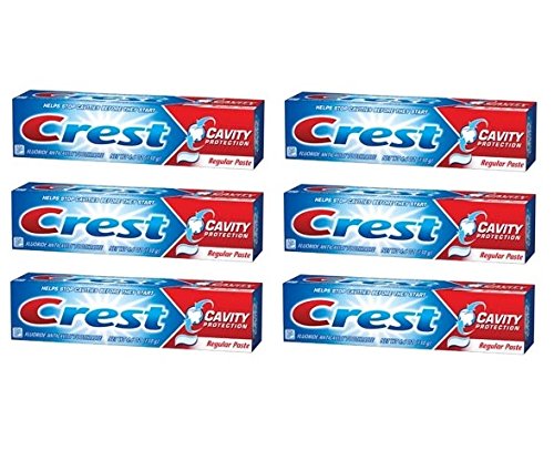 Crest Cavity Protection Fluoride Anticavity Regular Toothpaste 4.6 Ounce (Pack of 6)