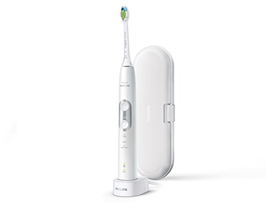 Philips Sonicare ProtectiveClean 6100 Whitening Rechargeable electric toothbrush with pressure sensor and intensity settings, White HX6877/21