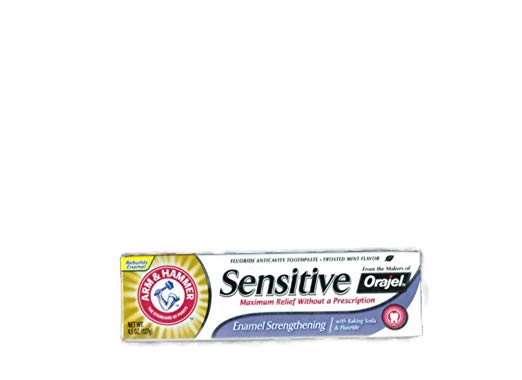 Arm & Hammer Sensitive Enamel Strengthening Toothpaste with Baking Soda & Fluoride Makers of Orajel 4.5 oz (Pack of 4)