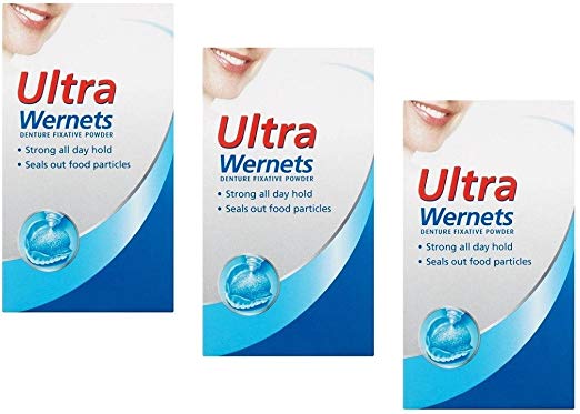 Poligrip Wernets Ultra Denture Fixative Powder 40G 3 Packs