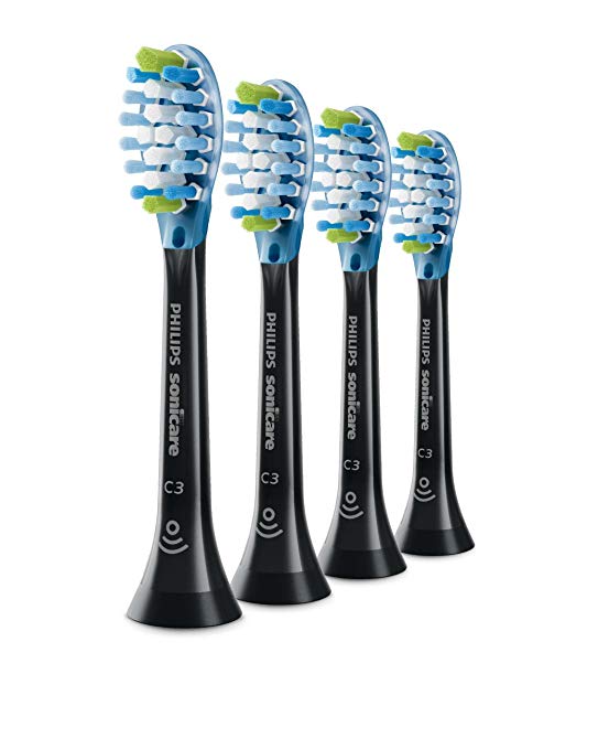 Philips Sonicare Premium Plaque Control Replacement Toothbrush Heads, Smart Recognition, Black