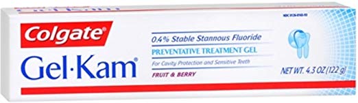 GEL-KAM Flouride Gel Fruit/Berry 4.3 OZ Pack of 2