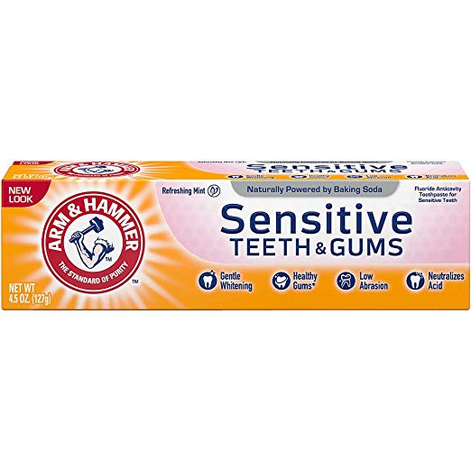 ARM & HAMMER Sensitive Teeth & Gums Toothpaste 4.5 oz (Pack of 12)