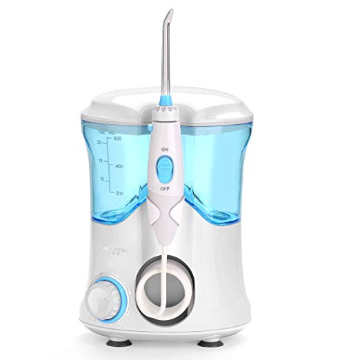 JieRunTec Water Flosser with 10 Pressure Settings,7 Multifunctional Tips 600ml Countertop Professional Oral Irrigator