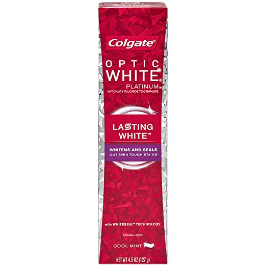 Colgate Optic White Platinum Lasting White Whitening Toothpaste - 4.5 ounce (6 Pack)