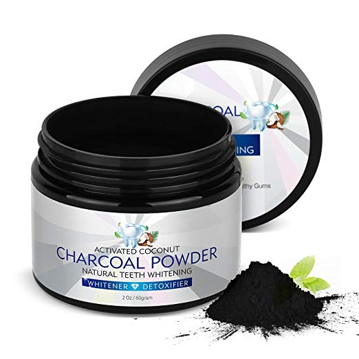 Teeth Whitening Charcoal Powder,Natural Charcoal Activated Charcoal Teeth Whitener Powder Organic Coconut Charcoal Toothpaste 2Oz