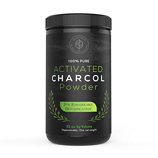 Activated Charcoal Powder, Food Grade, For Detoxification,Teeth Whitening, Digestive System,Poison Adsorption, Helps with Hangover, Beauty Face Mask, Large Jar, 10 oz.