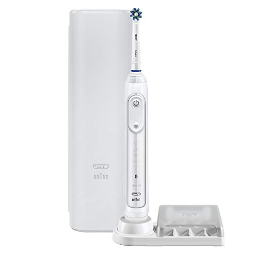 Oral-B Pro 6000 SmartSeries Electronic Power Rechargeable Battery Electric Toothbrush with Bluetooth Connectivity, White, Powered by Braun