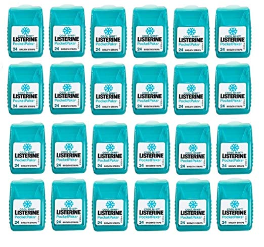 Tj15 Listerine Cool Mint Pocket Pack Breath Strips -Box of 24