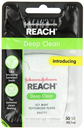 Reach Deep Clean, Texturized Icy Mint Dental Floss, 50 Yard Dispensers (Pack of 8)