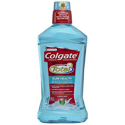 Colgate Total for Gum Health Mouthwash, Clean Mint - 1L (6 Pack)