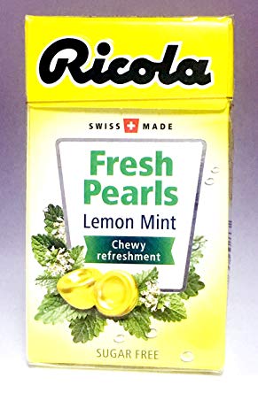 Ricola Herbal Sugar Free Swiss Pearl Breath Mints 1 Case (Pack of 20) (LemonMint)