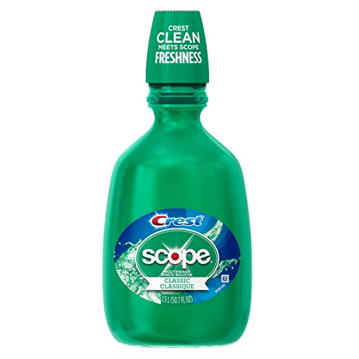 Crest Scope Classic Mouthwash Original Formula, 50.7 Fluid Ounce (Pack of 6)