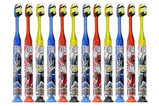 Gum Power Rangers Timer Light Toothbrush - Soft (12 Pack)