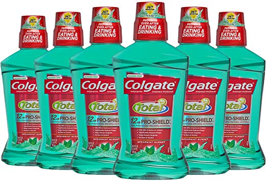 Colgate Total Pro-Shield Mouthwash, Spearmint - 500 mL (pack of 6)