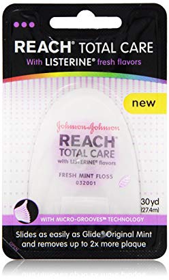 Reach Total Care floss with Listerine Fresh Flavors 30-Yard, (Pack of 6)