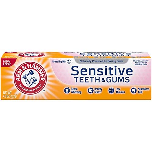 Arm & Hammer Sensitive Teeth and Gums Toothpaste, 4.5 oz (Pack of 12) (Packaging May Vary)