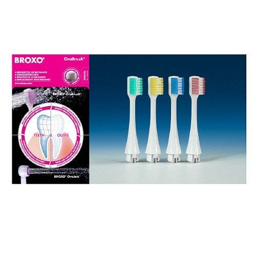 BROXO OraBrush Replacement Brush Stems, 4-Pack 4 ea