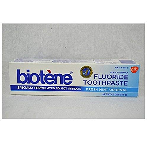 Biotene Fluoride Toothpaste, Fresh Mint, 4.3 oz Tubes - (Pack of 4)