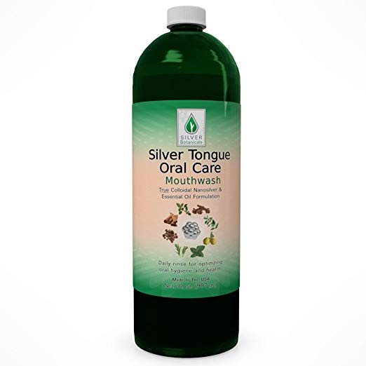 Silver Tongue Oral Care - All Natural Colloidal Silver Mouthwash, 32 oz.