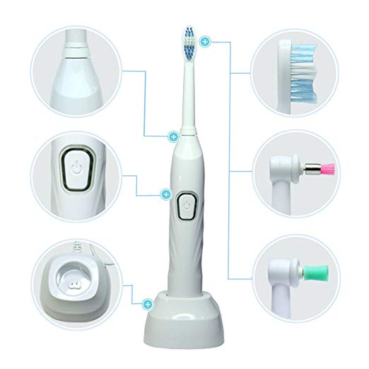 Electric Toothbrush and Teeth Whitening Polisher with High Frequency Sonic 30K Vibration for Optimal Tooth Cleaning and Dental Care