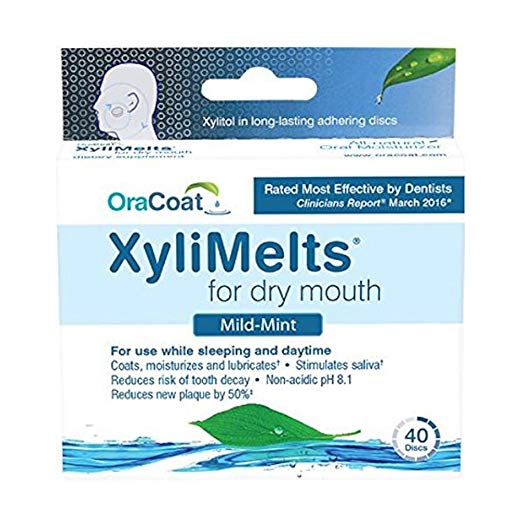 Xylimelts for Dry Mouth, Size 40ct Mild Mint - (4 pc)