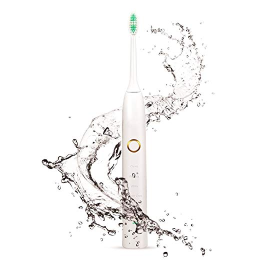 Carewin Wireless Induction Rechargeable Electric Toothbrush Power Operated with 32000 Vibration Deep Clean (White)