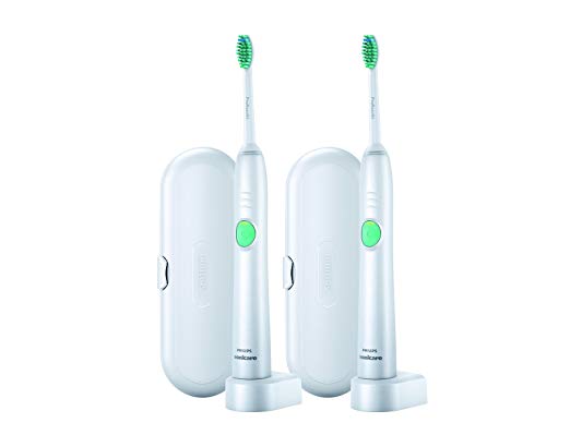 Philips Sonicare Easy Clean Sonic Electric Rechargeable Toothbrush 2 Pack, HX6552/75