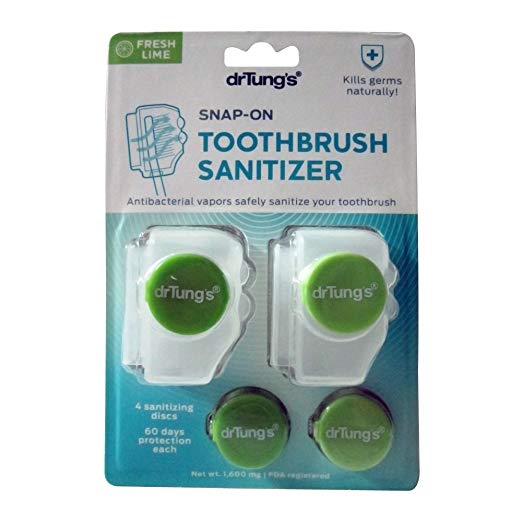 Dr. Tung's Snap-On Toothbrush Sanitizer 2 ea (Pack of 10)