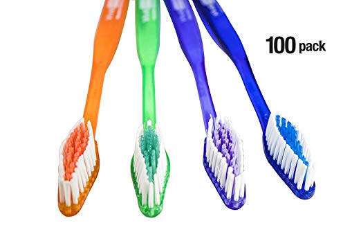 Vivid Premium Quality Toothbrushes – Individually Wrapped – For Overnight Guests, Travel, Daily Use, (100 Pack), UniBrush I, by Vivid