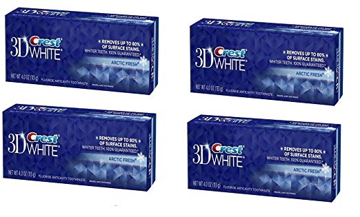 Crest 3D White Arctic Fresh Anti-Cavity Teeth Whitening Toothpaste, 6 Pack of 4oz