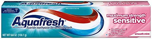 Aqua Fresh Sesn Tube5.6z Size 5.6z Aquafresh Sensitive Maximum Strength Toothpaste