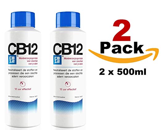 CB12 500Ml 2 Pack Mint / Menthol Mouthwash