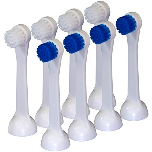 Cybersonic Classic Compact Replacement Brush Heads, 8 Pack, Compatible With All Cybersonic Electric Toothbrushes