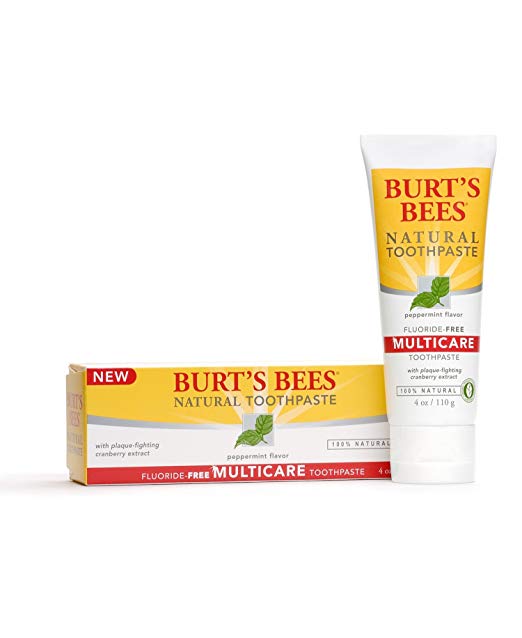 Burt's Bees Natural Toothpaste - Fluoride Free - 4 Oz Tube