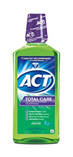 ACT Total Care Anticavity Fluoride Mouthwash Fresh Mint, 33.8-Ounce Bottle (Pack of 3)