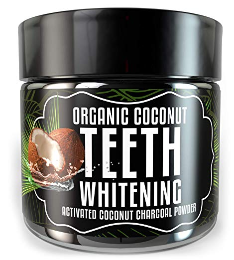 Odissey Life Teeth Whitening Activated Coconut Charcoal Powder - Natural Organic Whitener - Sparkling Smile - Nano Technology - Made In USA - Fluoride Free - Enamel Safe -Pure Natural Vegan Detoxifier