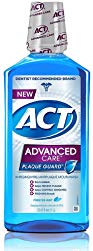 ACT Advanced Care Plaque Guard Mouthwash, Frosted Mint 33.80 oz (Pack of 4)