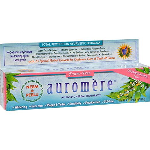 Auromere Cardamom Ayurvedic Non Foaming Toothpaste, 4.16 Ounce -- 12 per case.