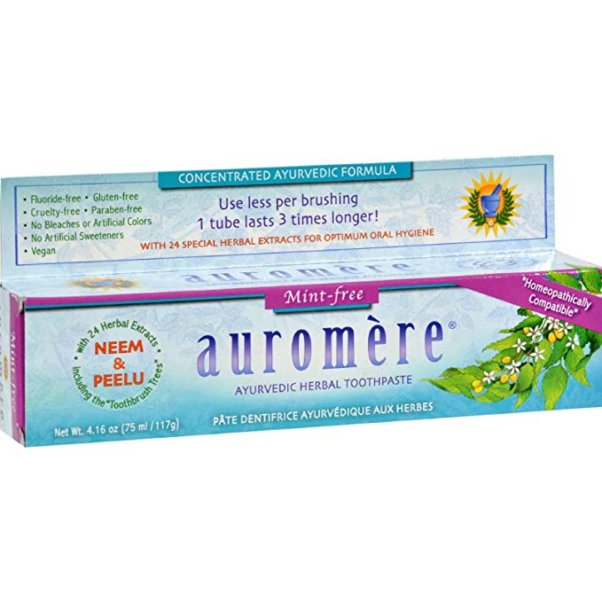 Auromere Ayurvedic Homeopathic Herbal Toothpaste, 4.16 Ounce - 12 per case.