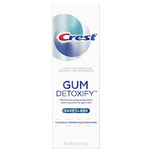 Crest Gum Detoxify Toothpaste, Deep Clean, 4.1 Ounce (Pack of 12)