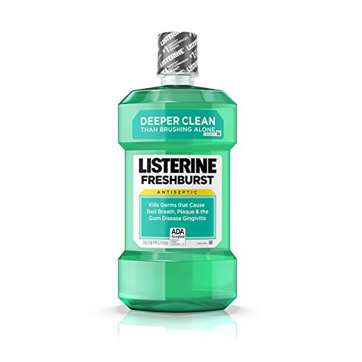 Listerine Freshburst Antiseptic Mouthwash For Bad Breath, 1.5 L, (Pack of 6)