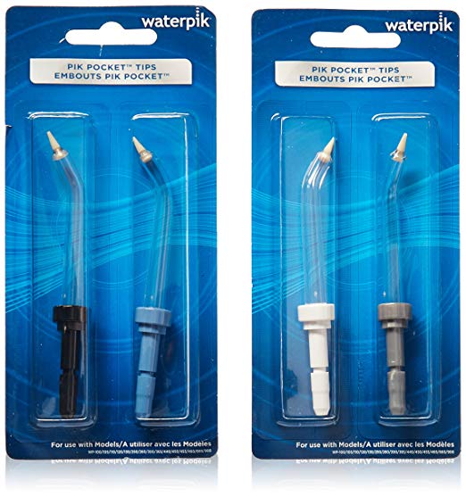 Waterpik Pik Pocket Tips Pro PP-100E 2 pk (Pack of 4)